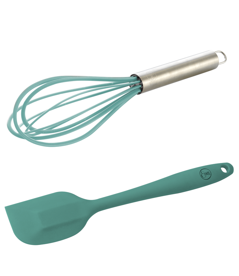 Espatula y Batidor de Silicona Aqua